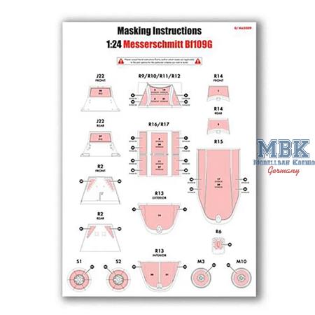 Masking Set Messerschmitt Bf109G 1:24