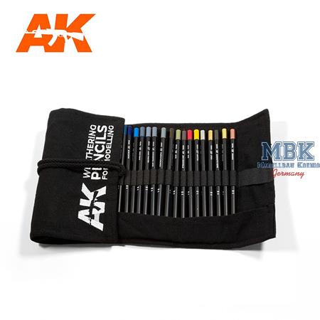 Weathering pencils: Full range cloth case