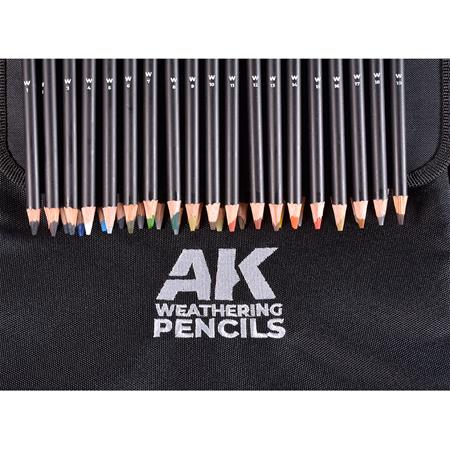 Weathering pencils Full range cloth case w/ Zipper