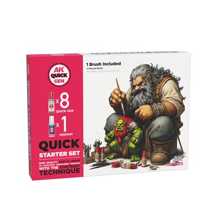 QUICK STARTER SET (8 QUICK GEN/ 1 MEDIUM + 1 Brush