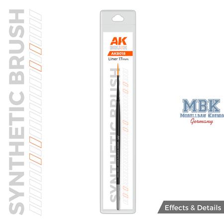 AK Synthetic Brush - LINER 17mm