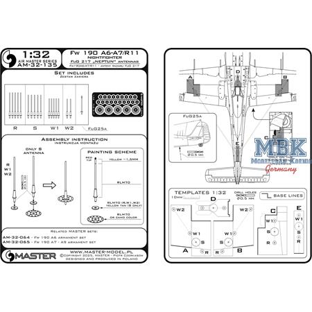 Fw 190 A6-A7/R11 FuG217 Neptun antenna