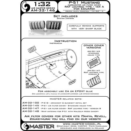 P-51 Mustang carburetor air filter cover RAF #1