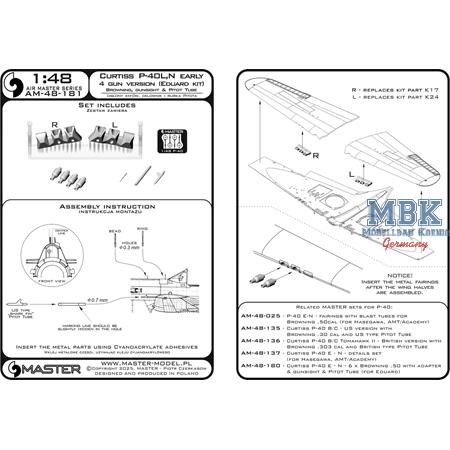 Curtiss P-40L - gunsight, Pitot Tube & Browning MG