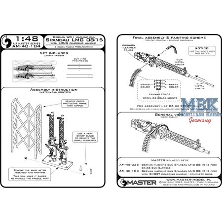 Spandau LMG 08/15 (2x) - w/ LONG charging handle