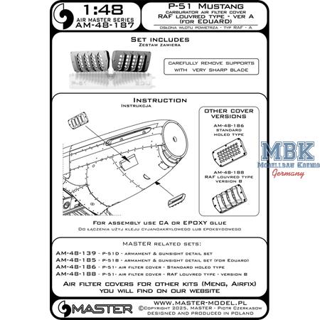 P-51 Mustang - carburetor cover - RAF  type A