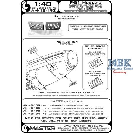 P-51 Mustang - carburetor cover - standard type
