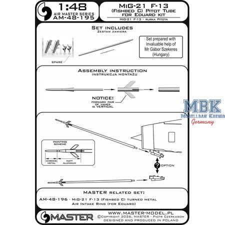 MiG-21 F-13 (Fishbed C) - Pitot Tube + adapter