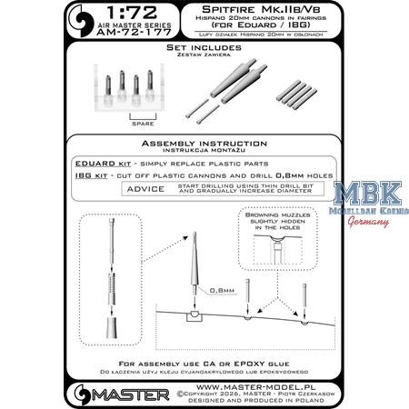 Spitfire Mk.IIb / Mk.Vb - armamant