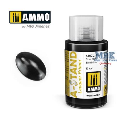 A-STAND Gloss Black Base Primer - 30ml Enamel P.