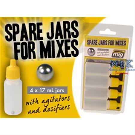 Spare jars for mixes - leere Farbflaschen (4 St)