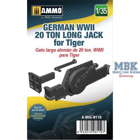 German WWII 20ton Short Jack for Panther + Tiger 2