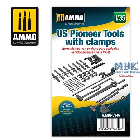 1/35 US Pioneer Tools with clamps