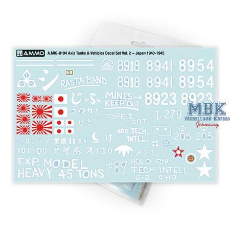 Axis Tanks&Vehicles Decal Set Vol. 2-Japan 1940-45