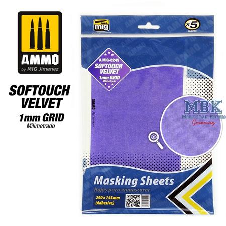 SOFTOUCH VELVET Masking Sheet 1mm Grid 290x145
