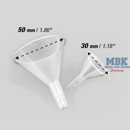 Plastic Funnels: 30mm and 50mm / Trichter