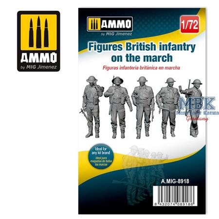 Figures British infantry on the march 1/72