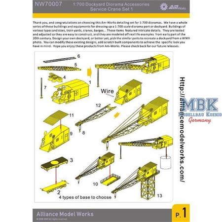 Dockyard Diorama Accessories - Service crane set 1