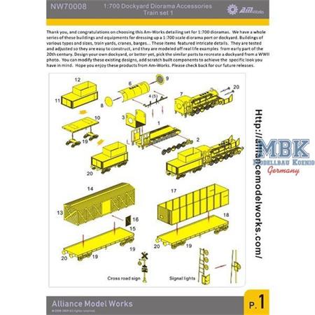 Dockyard Diorama Accessories - Train set 1