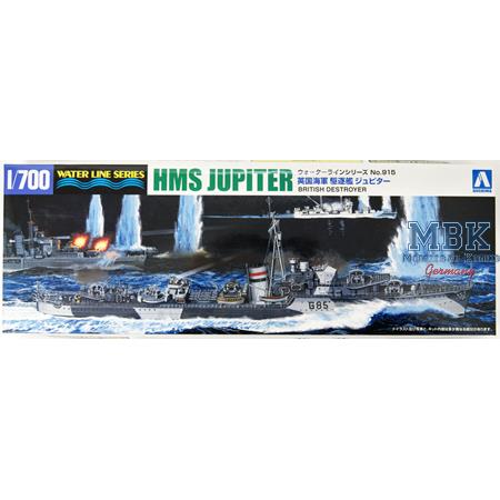 British Destroyer HMS JUPITER (Waterline 915)