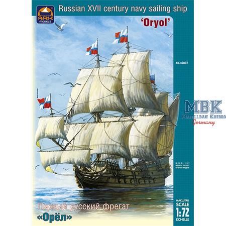 Russian XVII century navy sailing ship "Oryol"