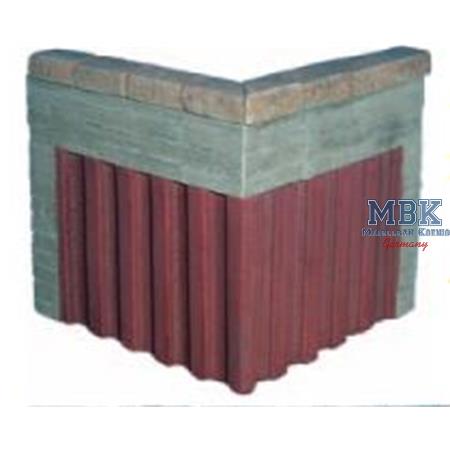 Spundwand Beton Ecke/ sheet pile corner