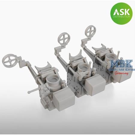 Type 98 gun sights Japan WWII, 3 pcs. in diff.pos.