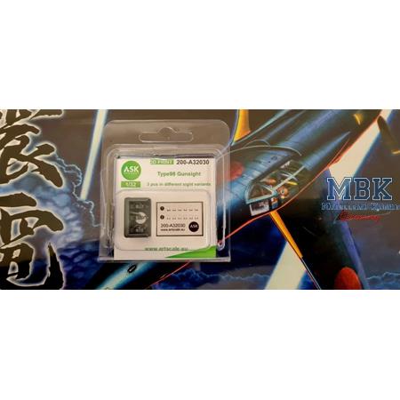 Type 98 gun sights Japan WWII, 3 pcs. in diff.pos.