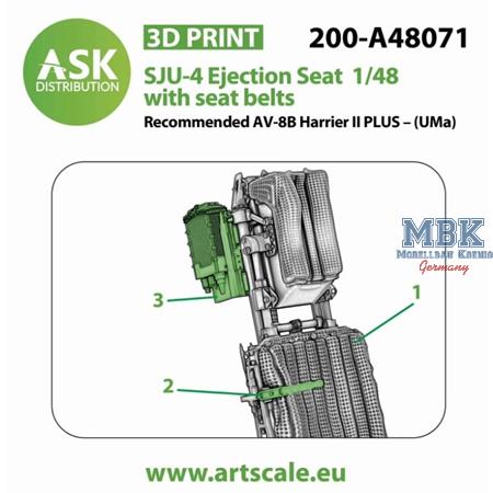 SJU-4 Ejection Seat with seat belts f. Harrier II