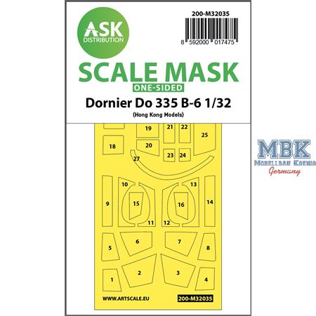 Dornier Do 335B-6 one-sided mask for HK Models