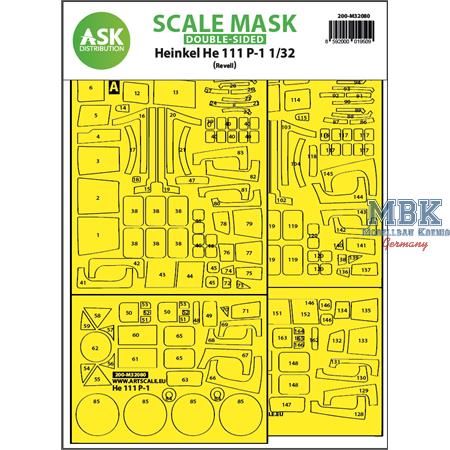 He 111P-1 double-sided express fit mask (Revell)