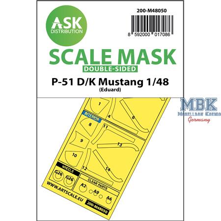 P-51D/K Mustang double-sided mask for Eduard