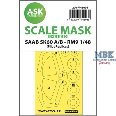 SAAB SK60 one-sided mask self-adhesive, pre-cutted