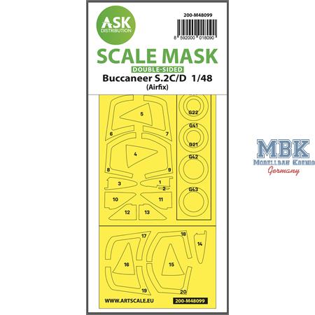 Buccaneer S.2C/D double-sided mask self-adhesive