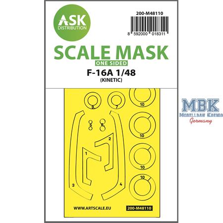 F-16A one-sided express mask, self-adhesive