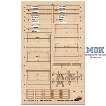 JGSDF Tank Gun 105mm Wooden Ammo Box set B