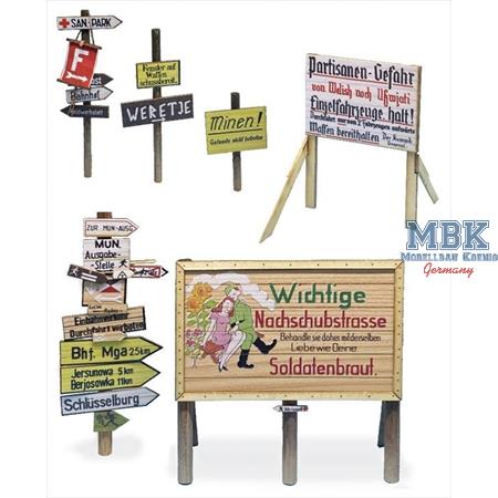 1/35 WWII German road sign set Eastern Front (1)