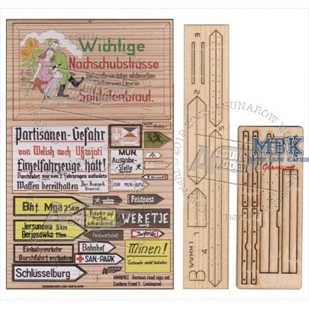 1/35 WWII German road sign set Eastern Front (1)