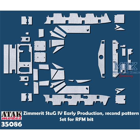 Zimmerit StuG IV early Production, 2nd pattern-RFM