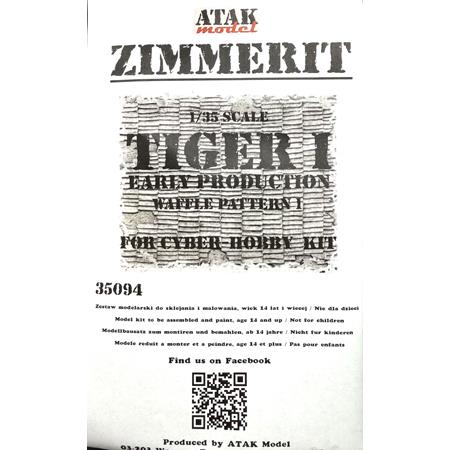 Zimmerit f. Tiger I Early Waffle Zimmerit 1 (CH)