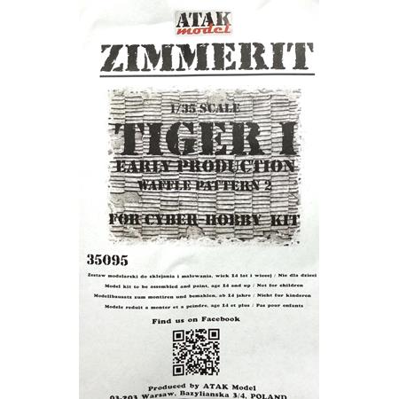Zimmerit f. Tiger I Early Waffle Zimmerit 2 (CH)
