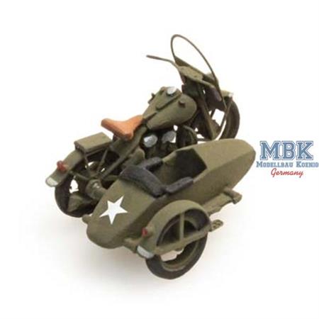 US Motor cycle + sidecar