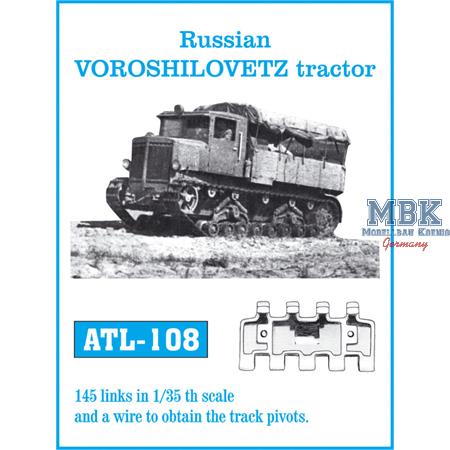 Russian Voroshilovets tractor tracks