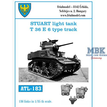 Stuart light tank T36E6 type tracks