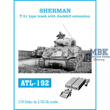 SHERMAN T-51 type tracks with duckbill extension
