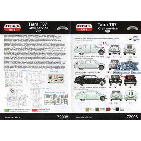 Tatra 87 Civil Versions  1/72