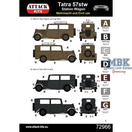 Tatra 57 stw Station Wagon Civil and Wehrmacht Pro