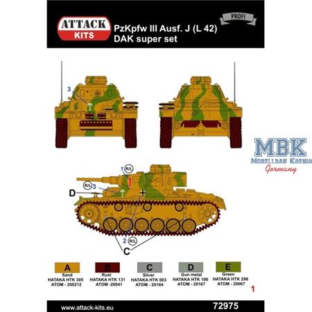 Pz.Kpfw. III Ausf. J  L/42 DAK super set - Profi