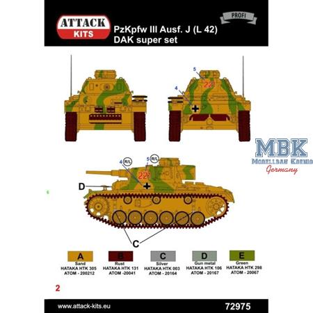 Pz.Kpfw. III Ausf. J  L/42 DAK super set - Profi