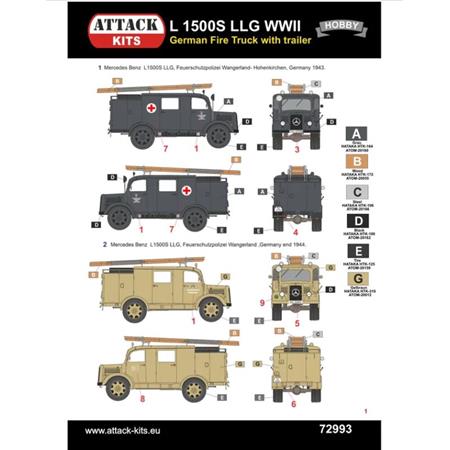 L1500S LLG WWII German Fire Truck with trailer pro